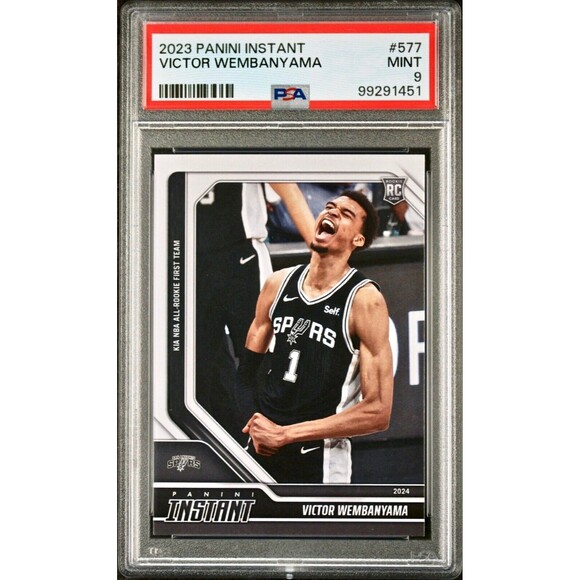 Victor Wembanyama 2023 Panini NBA All-Rookie 1st Team 577 Rookie Card PSA 9 Mint - Picture 1 of 2